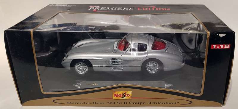 **VINTAGE/BOXED/MINT MODEL** 1/18 Maisto Mercedes-Benz 300 SLR Coupe 'Uhlenhaut' (36898)