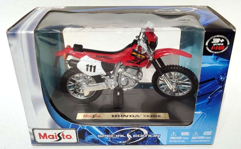 **Pre-Loved/Boxed** 1/18 Maisto SE - Honda XR400R - Red (39300)