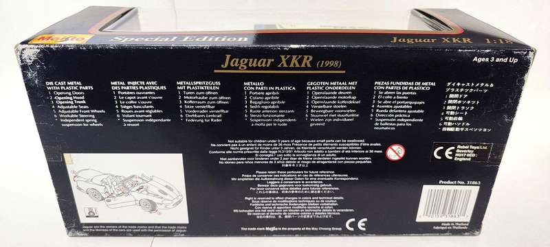 **BOXED/MINT MODEL** 1/18 Maisto SE Jaguar XKR 180 1998 Green/Blue (31863)