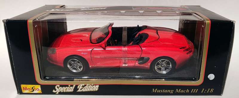 **RARE/BOXED/MINT MODEL** 1/18 Maisto SE Mustang Mach III Red (31815)