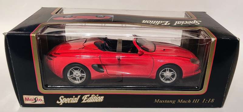 **RARE/BOXED/MINT MODEL** 1/18 Maisto SE Mustang Mach III Red (31815)