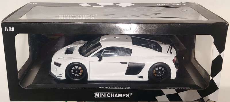**VERY RARE & MINT** 1/18 Minichamps Audi R8 LMS Ultra 2015 White LE 1 of 350 (153 151100)