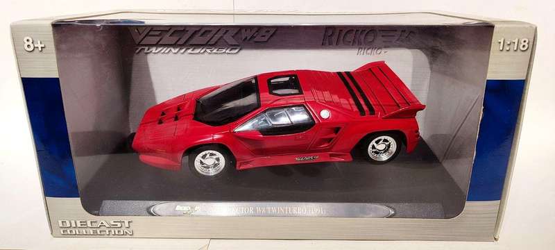 **Very Rare/Mint/Boxed** 1/18 Ricko Vector W8 Twin Turbo Red (32119)