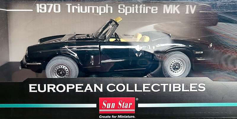 **NEW/RARE** 1/18 Sunstar Triumph Spitfire MK IV Black (1046)