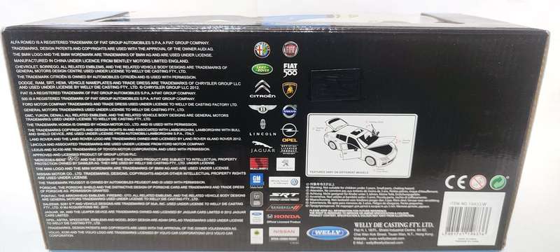 *NEW* 1/18 Welly BMW 328i 1998 E46 Black (19833W)