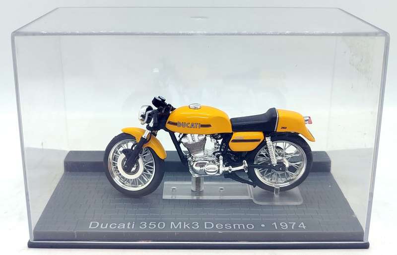 **Rare/Pre-loved** 1/24 IXO/Edicola Motorcycle - Ducati 350 Mk3 Desmo 1974 - Yellow