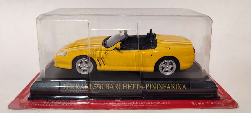 **NEW/Sealed** 1/43 Altaya/Hachette Ferrari 550 Barchetta Pininfarina Yellow