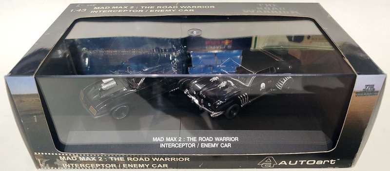 **RARE/MINT/BOXED** 1/43 AutoArt Mad Max 2 The Road Warrior Set Interceptor/Enemy Car 674110527452