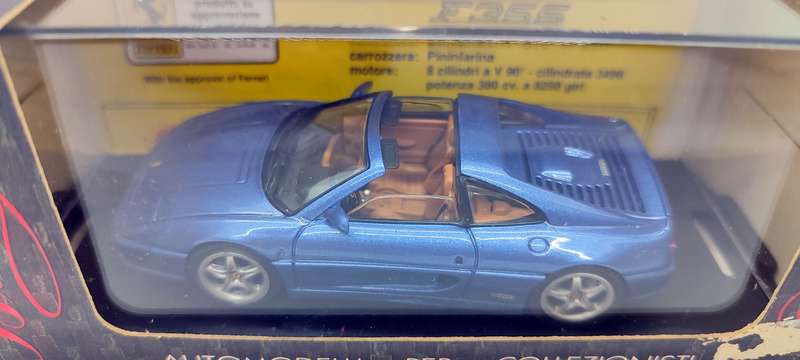 As New/Boxed 1/43 Bang Ferrari F355 GTS Road Metallic Blue
