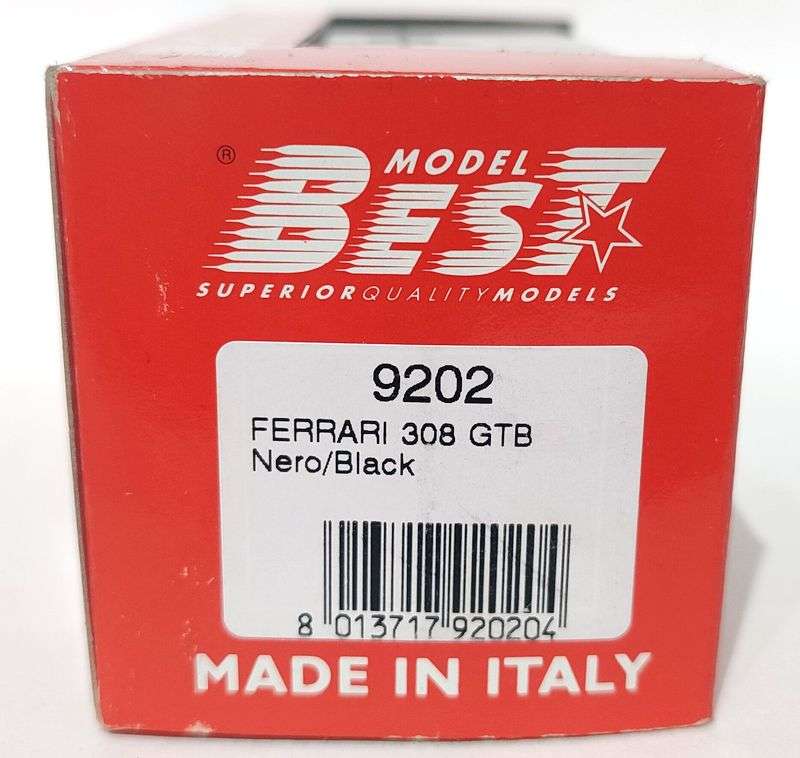 **BOXED/MINT** 1/43 Best Model Ferrari 308 GTB Nero/Black (9209)