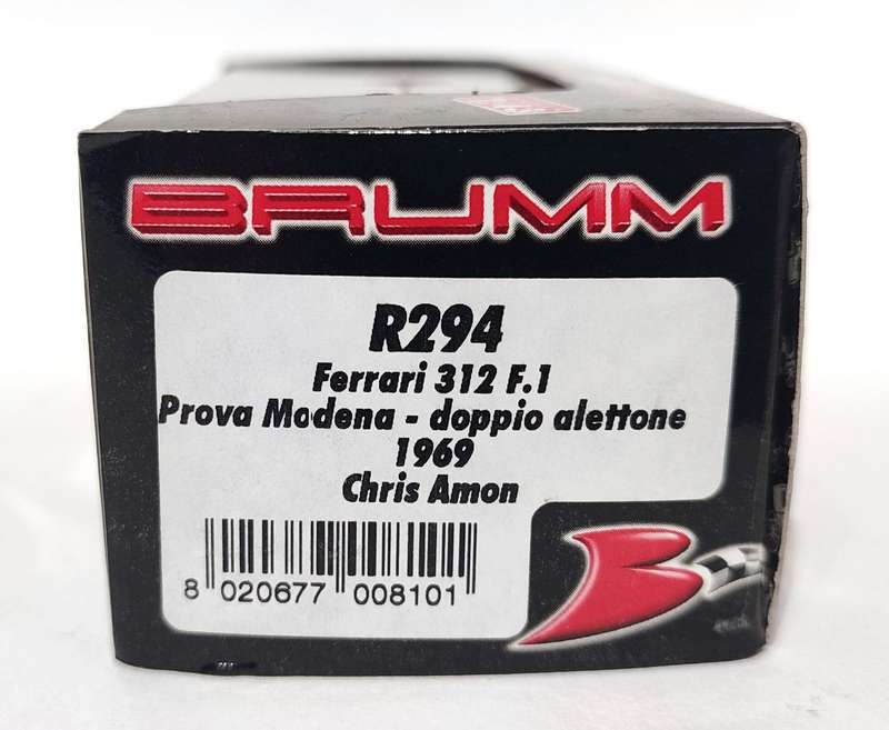 **AS NEW/BOXED** 1/43 Brumm Ferrari 312 F.1 Prova Modena 1969 Chris Amon