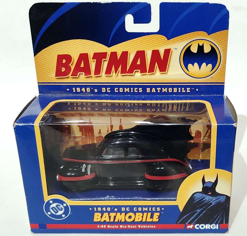 **RARE/PRE-LOVED/BOXED** 1/43 Corgi 1940's DC Comics Batmobile BMBV1 77309