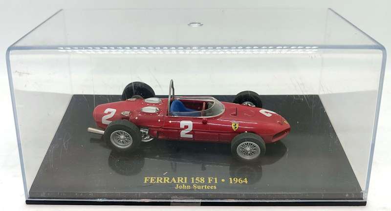 **Pre-loved/Missing left mirror** 1/43 Eaglemoss Ferrari 158 F1 1964 John Surtees #2 Red