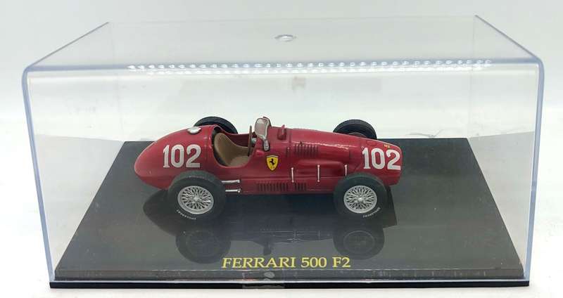 **Pre-loved** 1/43 Eaglemoss Ferrari 500 F2 #102 Red (cracked case)