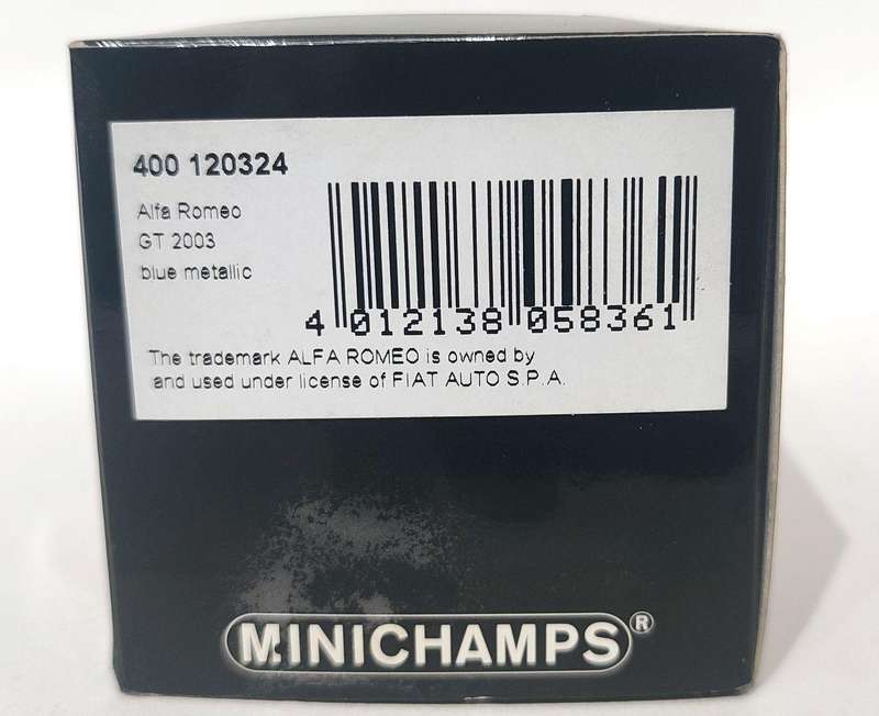 *RARE/NEW* 1/43 Minichamps/Paul's Model Art Alfa Romeo GT 2003 Metallic Blue (400120324)
