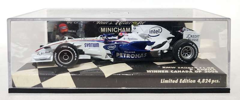 *RARE/MINT* 1/43 Minichamps F1 BMW Sauber F1.08 Kubica Winner Canada 2008 LE4824 pcs
