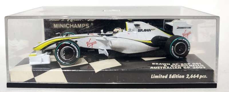 *VERY RARE ICON* 1/43 Minichamps F1 Brawn GP BGP 001 Barrichello Australia 2009 LE2664