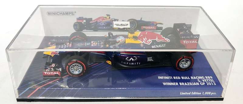 *ULTRA RARE/MINT* 1/43 Minichamps F1 Infiniti Red Bull RB9 Vettel Winner Brazil 2013 LE1008