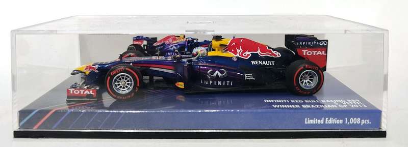 *ULTRA RARE/MINT* 1/43 Minichamps F1 Infiniti Red Bull RB9 Vettel Winner Brazil 2013 LE1008