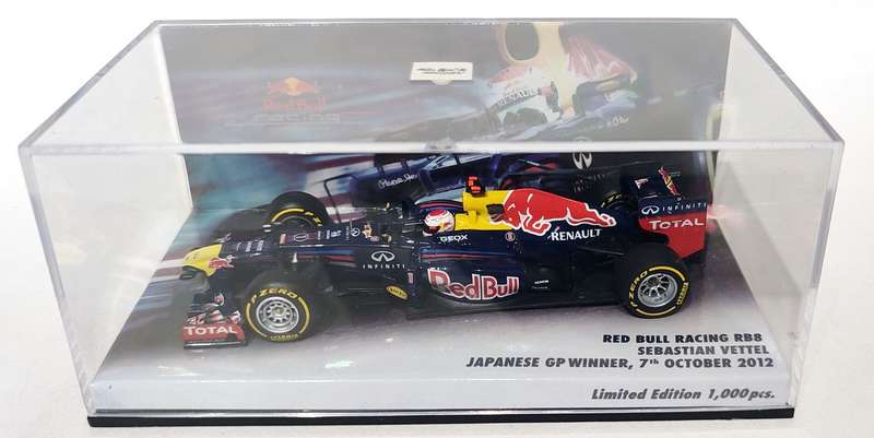 *ULTRA RARE/MINT* 1/43 Minichamps F1 Red Bull Racing RB8 Vettel Winner Japan 2012 LE1000