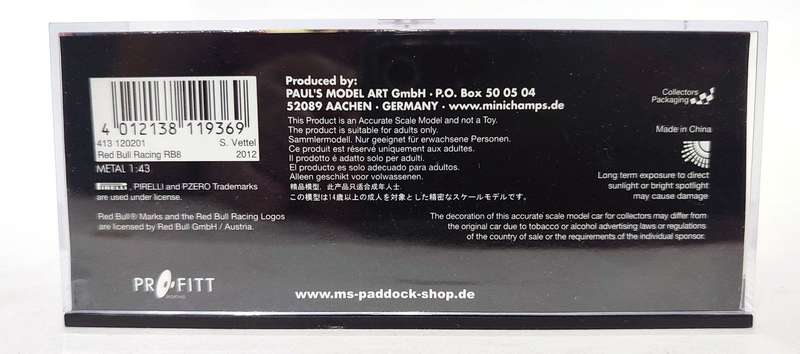 *ULTRA RARE/MINT* 1/43 Minichamps F1 Red Bull Racing RB8 Vettel Winner Japan 2012 LE1000