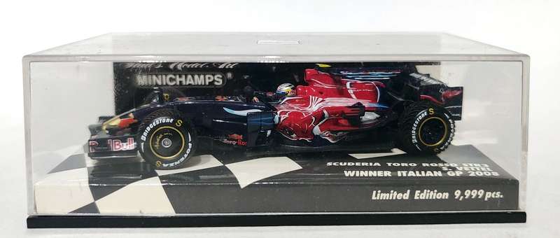 *VERY RARE/MINT* 1/43 Minichamps F1 Scuderia Toro Rossa STR3 Vettel Winner Italy 2008 LE9999