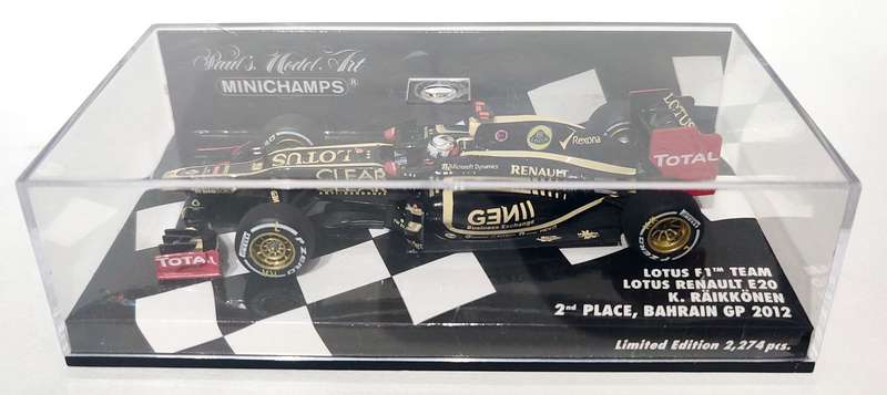 *RARE/MINT* 1/43 Minichamps Lotus F1 Team Lotus Renault E20 Raikkonen Bahrain 2012 2nd Place LE2274