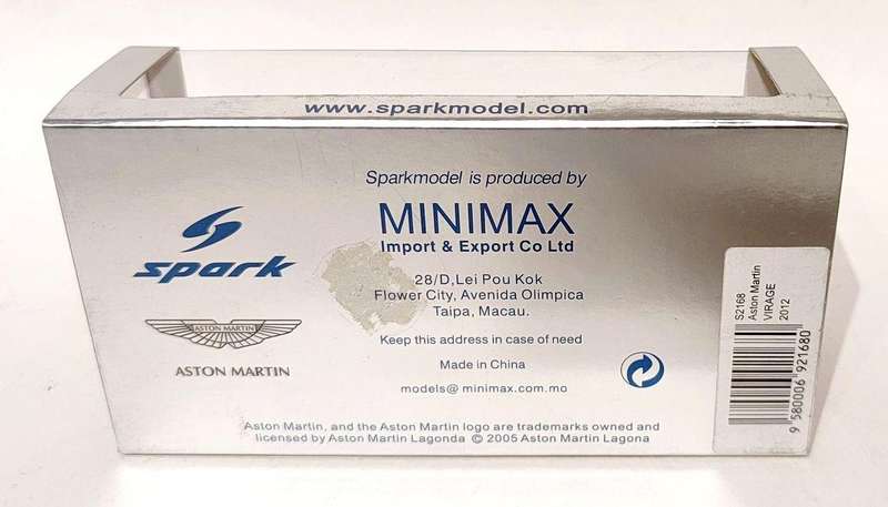 *RARE/NEW* 1/43 Spark Aston Martin Virage 2012 Gold Metallic (S2168)