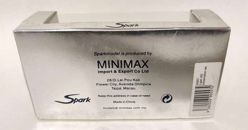 *RARE/AS NEW* 1/43 Spark Ligier JS2 Prototype Presentation Red(S0557)