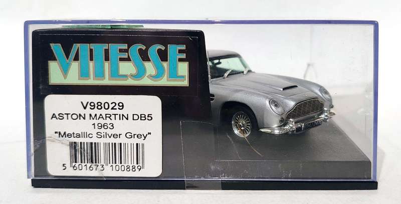 **RARE/PRE-LOVED** 1/43 Vitesse Aston Martin DB5 1963 Met Silver Grey V98029