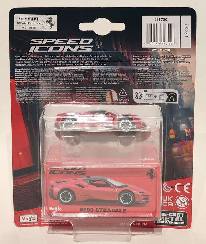 **NEW/BOXED** 1/64 Maisto Speed Icons LE Ferrari SF90 Stradale
