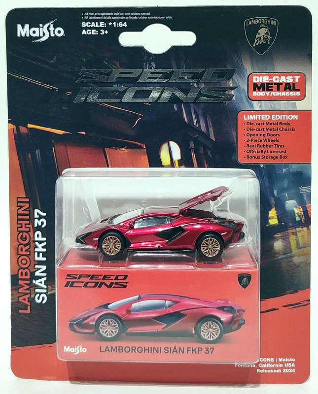 **NEW** 1/64 Maisto Speed Icons LE Lamborghini Sian FKP 37