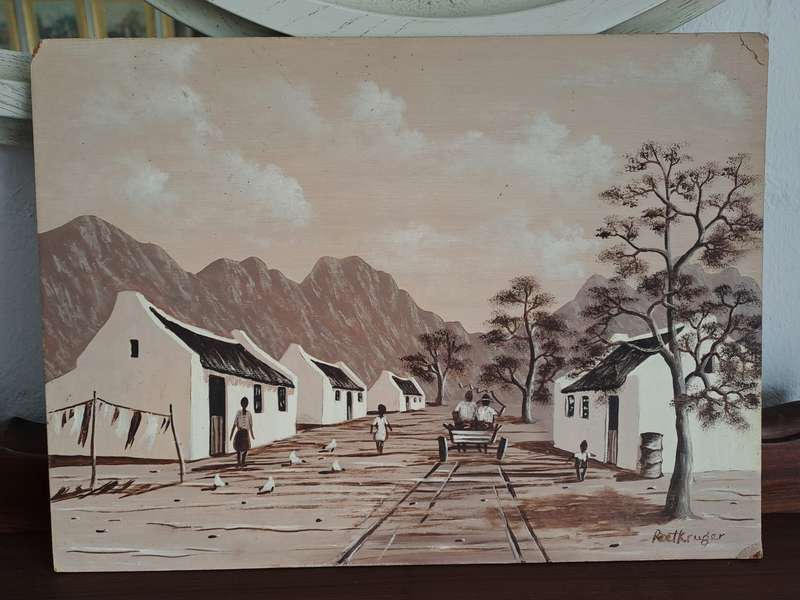 PEET KRUGER - ORGINAL OIL ON BOARD 370mm - 270mm