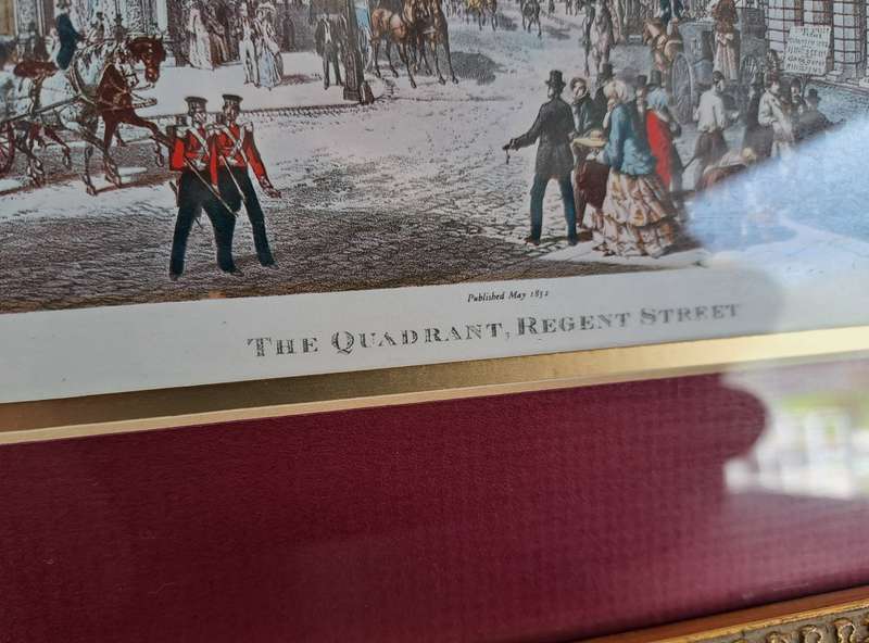 PAIR OF ANTIQUE GOLD-FRAMED LITHOGRAPHS!