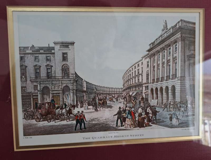 PAIR OF ANTIQUE GOLD-FRAMED LITHOGRAPHS!