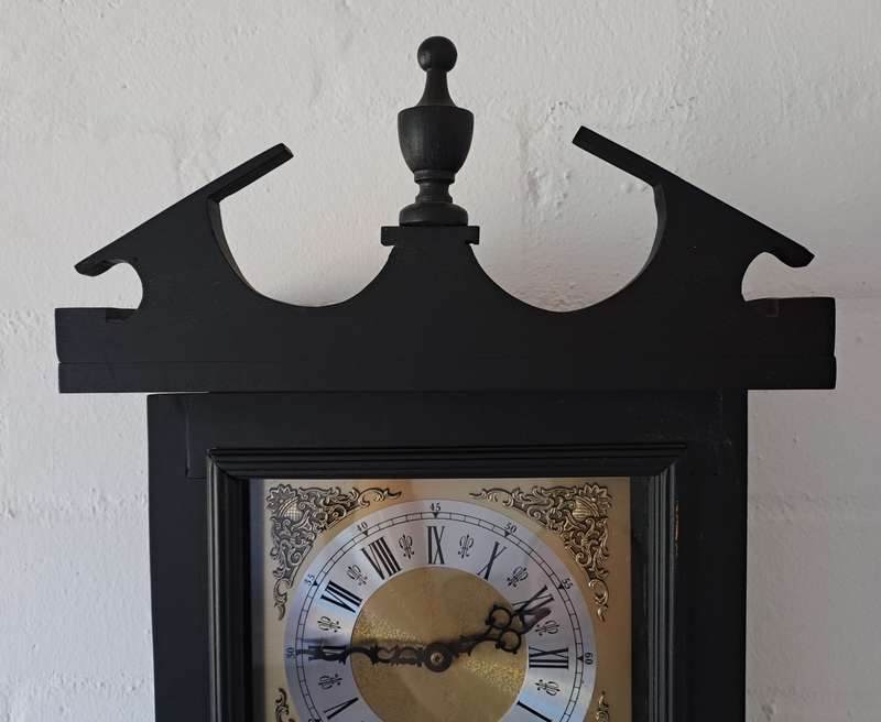 Large Black Painted Wall Clock!