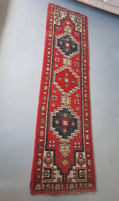 THICK-PILED WOOL HAND-KNOTTED PERSIAN RUNNER CARPET! 2700mm - 730mm