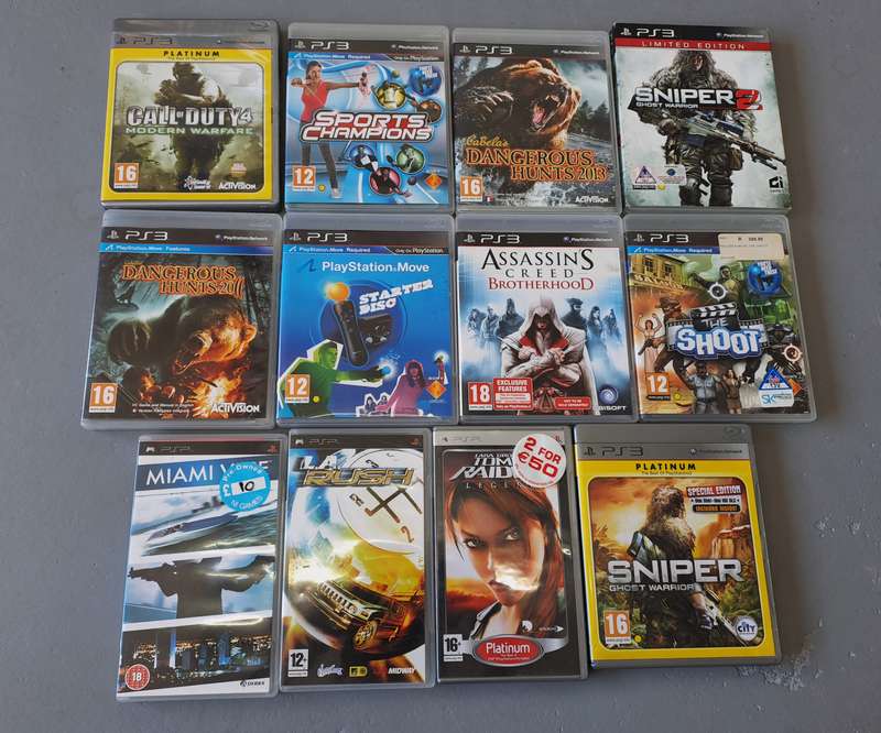 COLLECTION OF PS3 & PSP GAMES