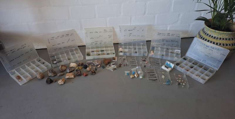 Geologist's Large Collection of Gemstones with Meteorite