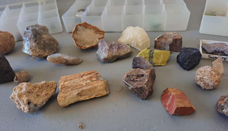 Geologist's Large Collection of Gemstones with Meteorite