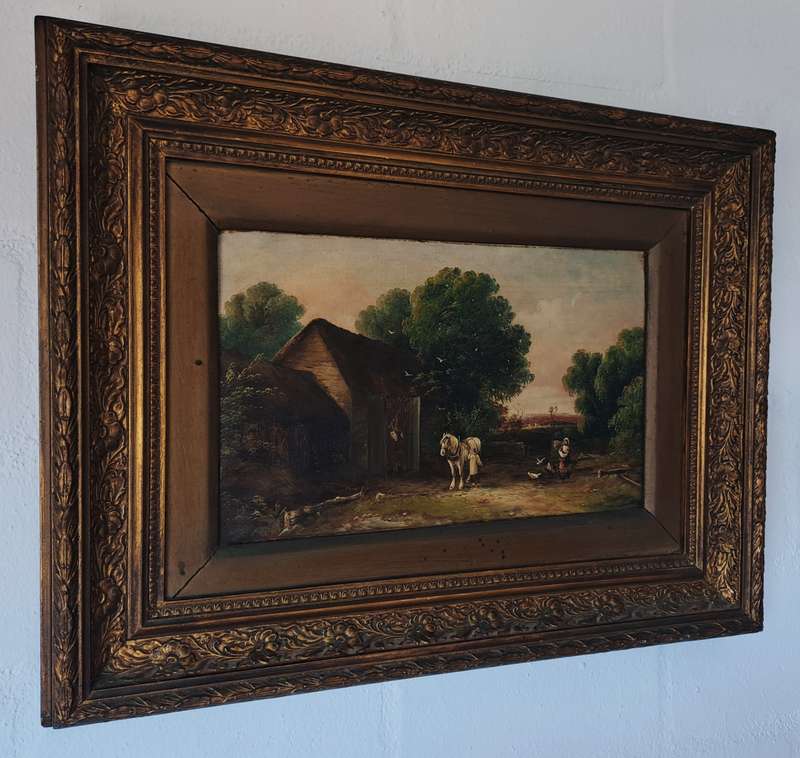 ANTIQUE FRAMED HIGHLY DETAILED ORIGINAL OIL PAINTING!