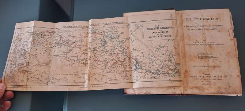 1872 RARE ANTIQUE COPY OF THE  GREAT LONE LAND!