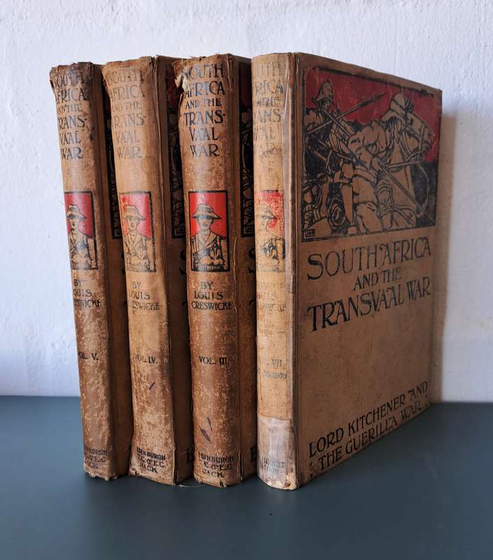 COLLECTION OF 4 1900 ANTIQUE BOOKS ON THE SOUTH AFRICA AND THE TRANSVAAL WAR