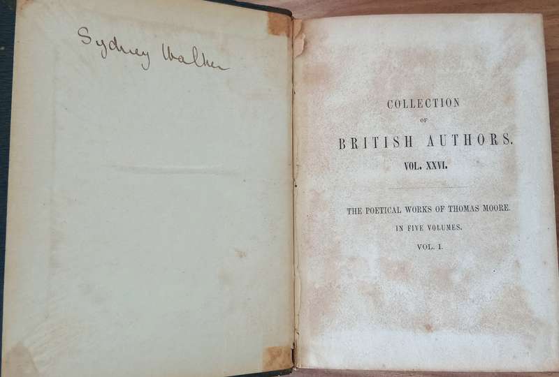 1842 ANTIQUE COLLECTION OF POETICAL WORKS BY T:MOORE*HIGHLY COLLECTABLE*