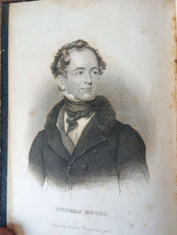 1842 ANTIQUE COLLECTION OF POETICAL WORKS BY T:MOORE*HIGHLY COLLECTABLE*