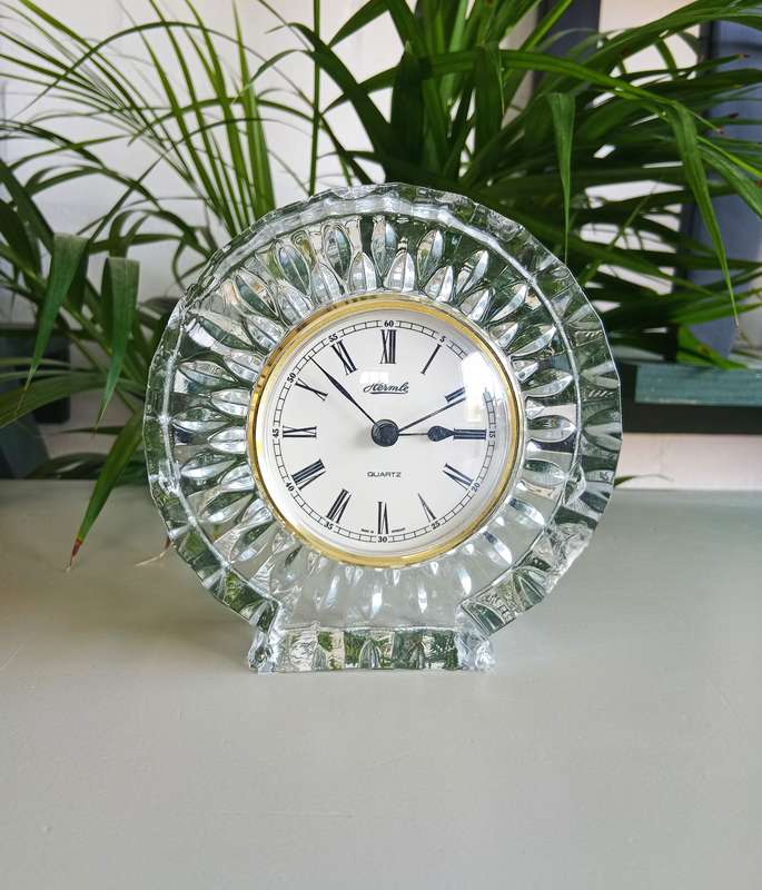 'QUARTZ CLOCK, SIGNED BRASS BOWL, NEDERBURG THERMOMETRE/HYGROMETRE.