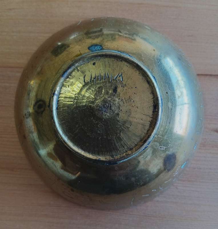 'QUARTZ CLOCK, SIGNED BRASS BOWL, NEDERBURG THERMOMETRE/HYGROMETRE.