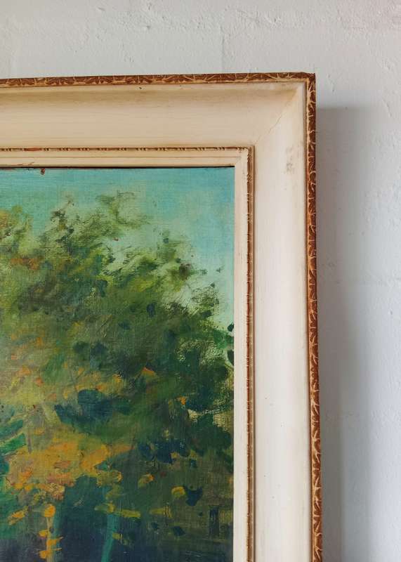 STUNNING SIGNED FRAMED ORIGINAL OIL PAINTING OF A STREET MARKET SCENE