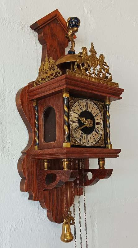VINTAGE ZAANS DUTCH WALL CLOCK