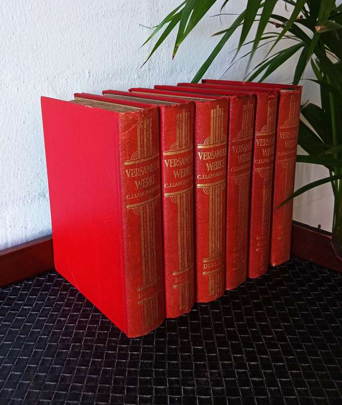 COLLECTION OF VINTAGE ''VERSAMELDE WERKE'' BOOKS BY CJ LANGENHOVEN FROM 1940
